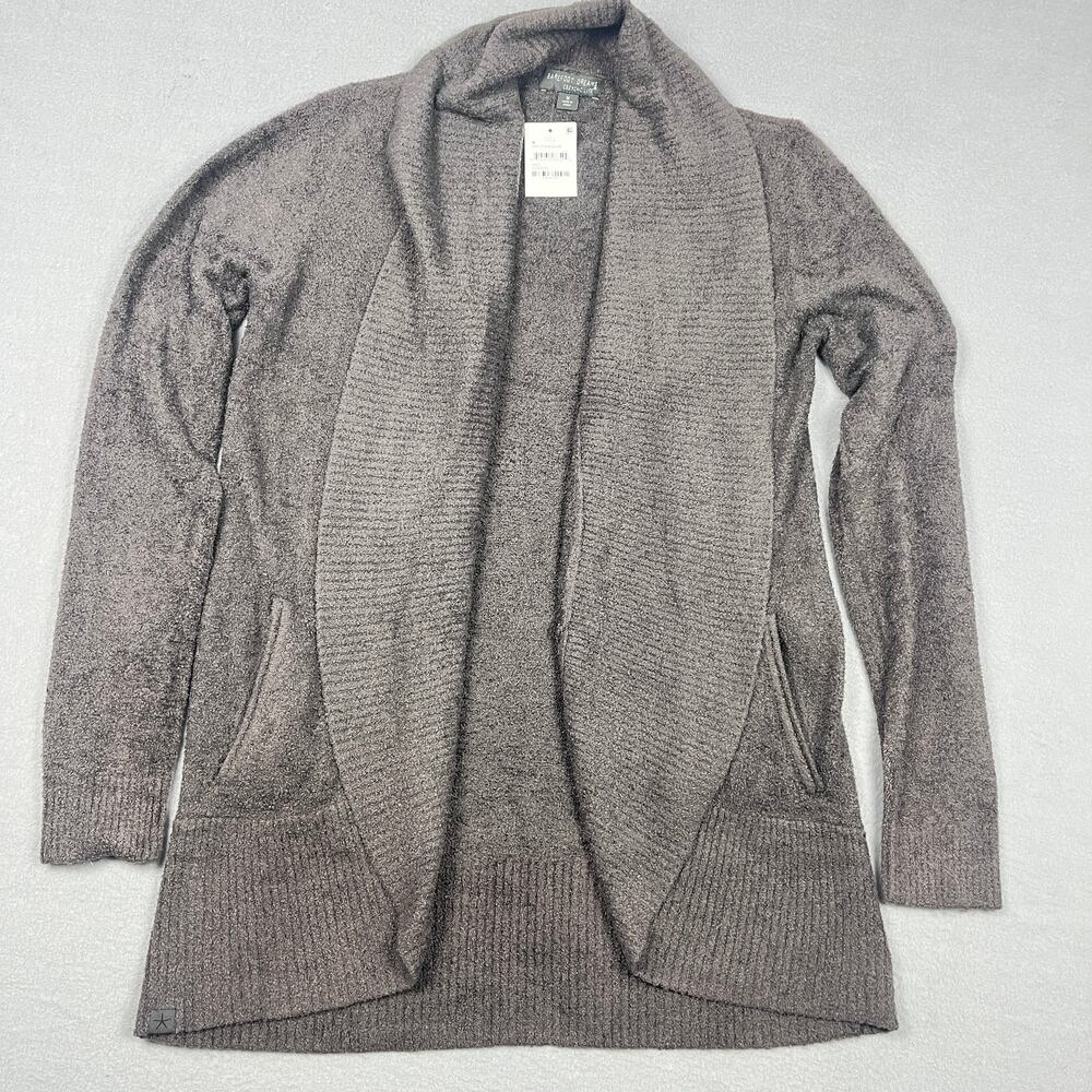 NWT Barefoot Dreams CozyChic Lite Circle Cardi Carbon Charcoal Gray Women's M